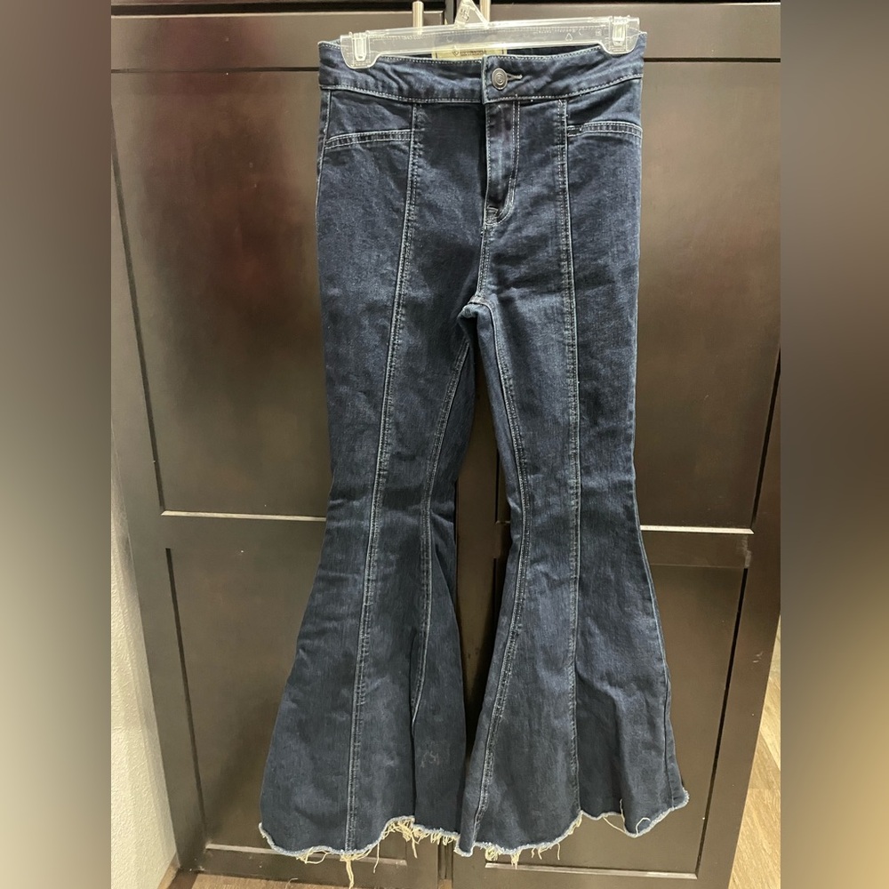 Women's Dark Blue Flared Jeans